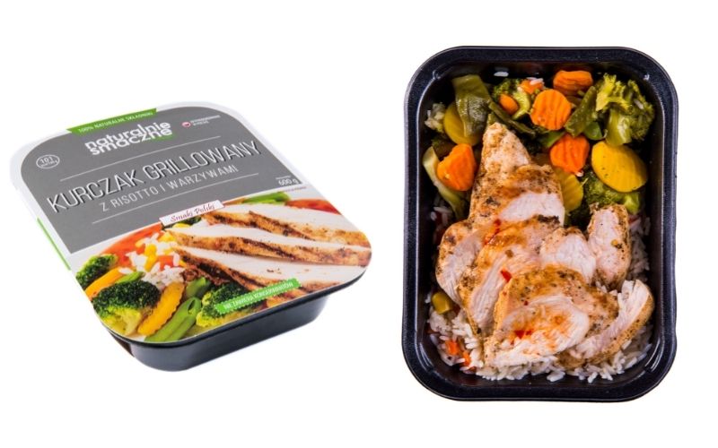 Kurczak grillowany z risotto i warzywami (600 g)