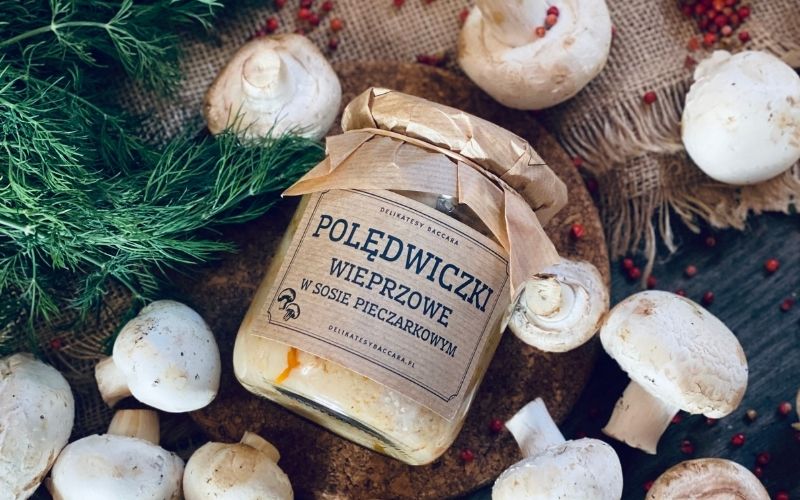 Polędwiczki wieprzowe w sosie pieczarkowym (540 ml)