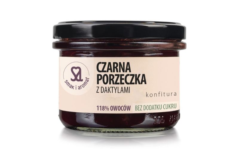 Konfitura z czarnej porzeczki z daktylami (200g)