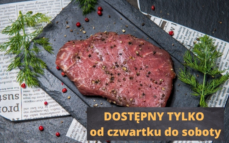 Stek wołowy surowy (1 szt - 100 g)