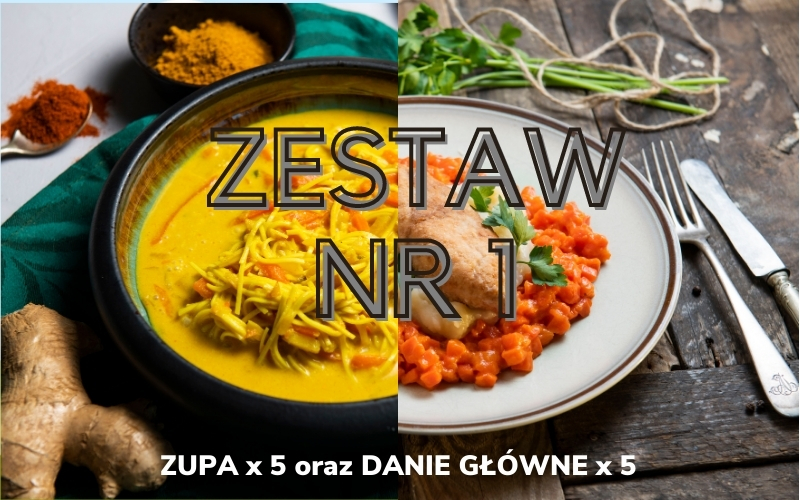 ZESTAW OBIADOWY nr 1 (5x zupa i 5x danie główne)
