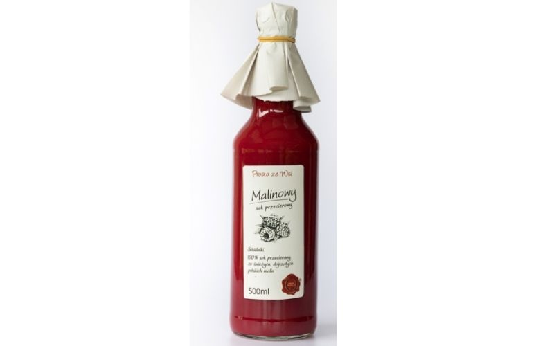 SOK MALINOWY przecierowy bez cukru (0,5l)