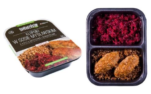 Klopsiki w sosie myśliwskim z kaszą i buraczkami (500 g)